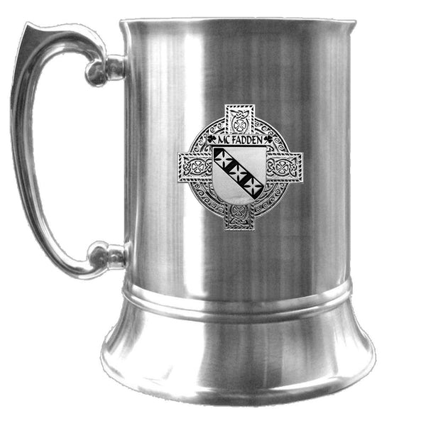McFadden Irish Coat Of Arms Badge Stainless Steel Tankard