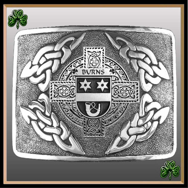 Burns Irish Coat of Arms Interlace Kilt Buckle