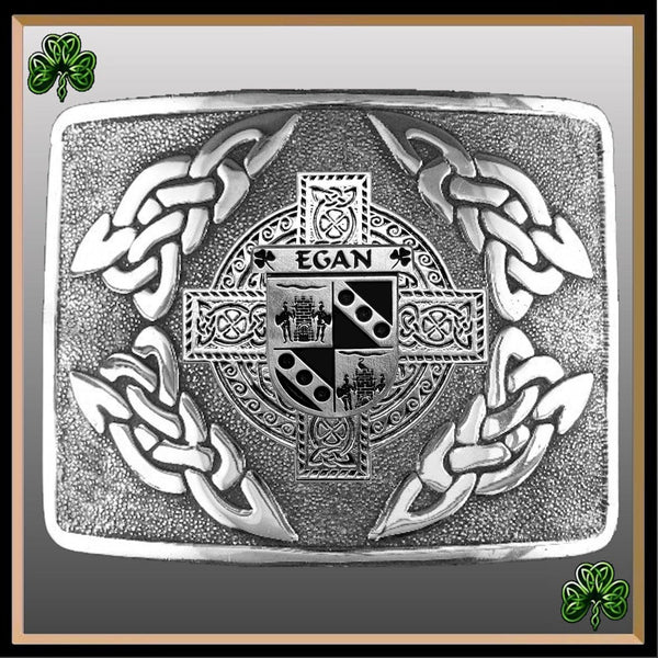 Egan Irish Coat of Arms Interlace Kilt Buckle