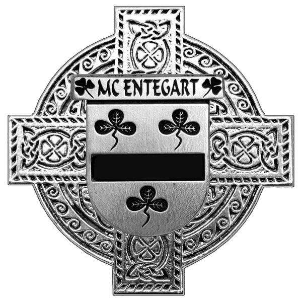 McEntegart Irish Coat of Arms Interlace Kilt Buckle