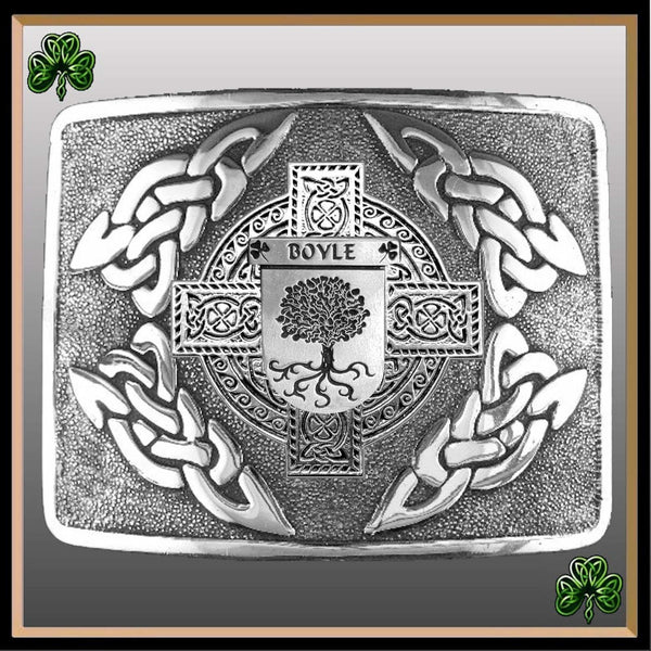 Boyle Irish Coat of Arms Interlace Kilt Buckle