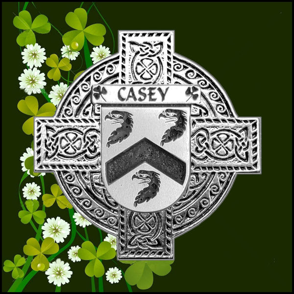 Casey Irish Celtic Cross Badge 8 oz. Flask Green, Black or Stainless 