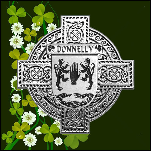 Donnelly Irish Celtic Cross Badge 8 oz. Flask Green, Black or Stainless 
