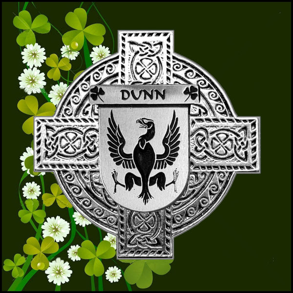 Dunn Irish Celtic Cross Badge 8 oz. Flask Green, Black or Stainless 