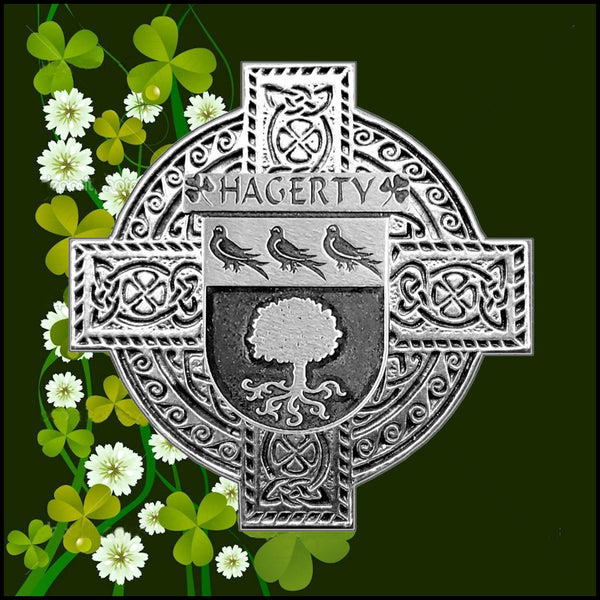 Hagerty Irish Celtic Cross Badge 8 oz. Flask Green, Black or Stainless 