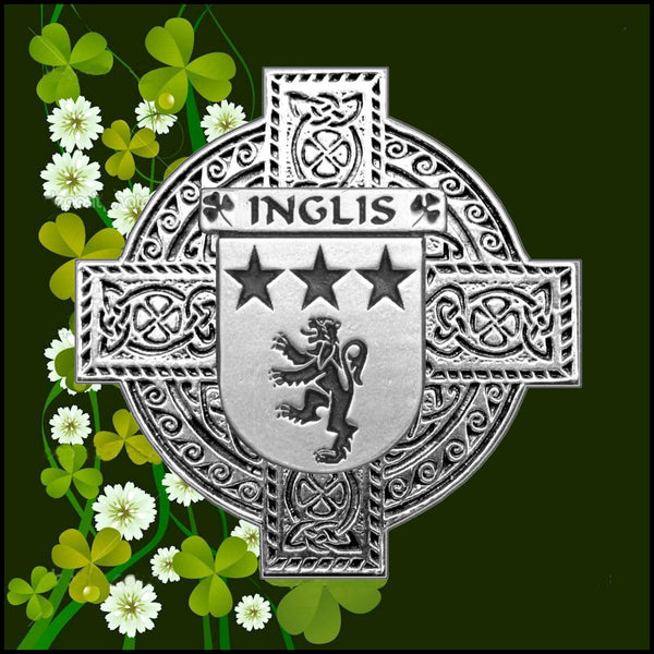 Inglis Irish Celtic Cross Badge 8 oz. Flask Green, Black or Stainless 
