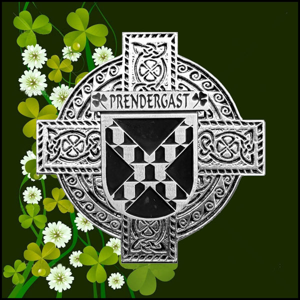 Prendergast Tipperary Irish Celtic Cross Badge 8 oz. Flask Green, Black or Stainless 