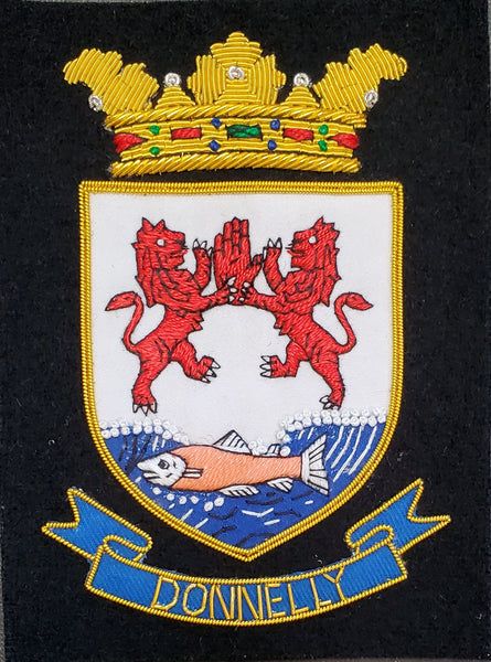 Donnelly Irish Coat of Arms Embroidered Crest
