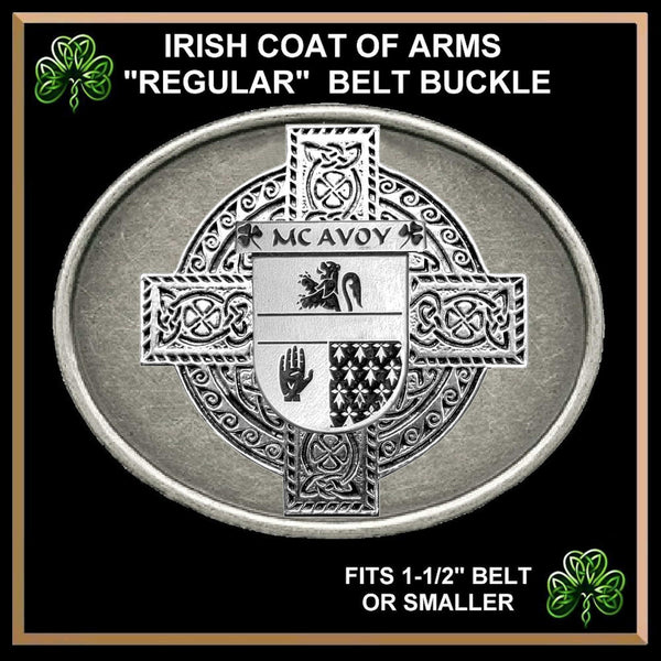McAvoy Irish Coat of Arms Regular Buckle