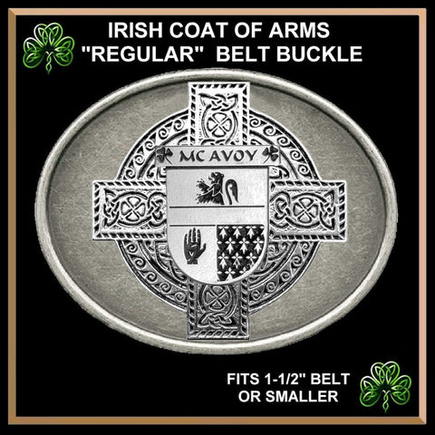 McAvoy Irish Coat of Arms Regular Buckle