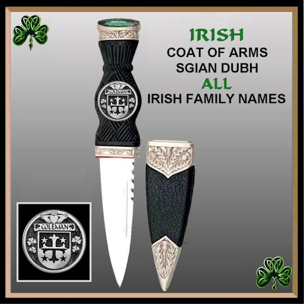 Coleman Irish Coat Of Arms Disk Sgian Dubh