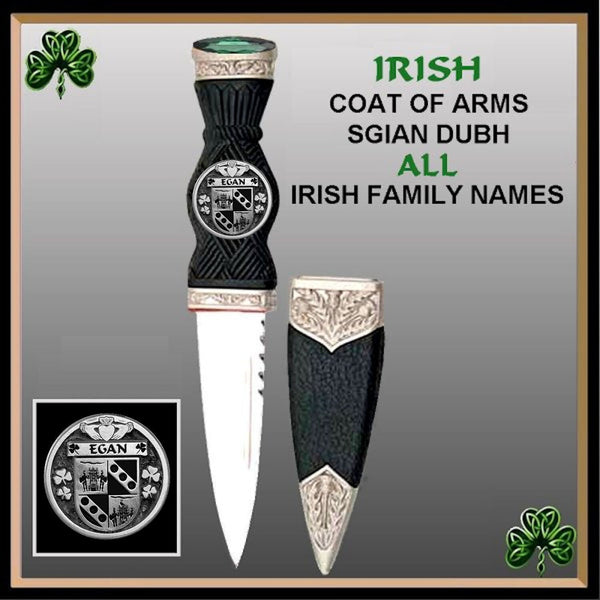 Egan Irish Coat Of Arms Disk Sgian Dubh