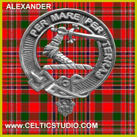 Alexander Clan Crest Scottish Cap Badge CB02