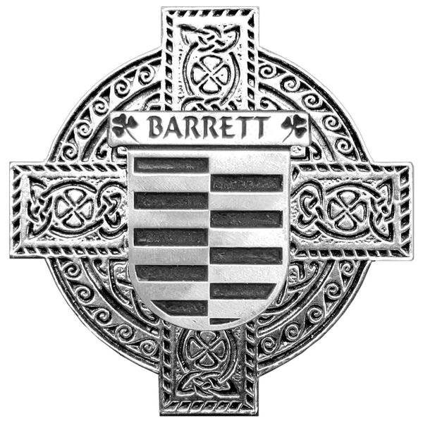 Barrett Irish Celtic Cross Round Flask 5 oz