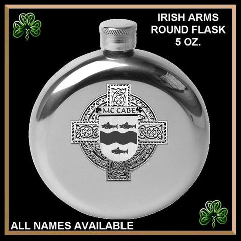 McCabe Irish Celtic Cross Round Flask 5 oz