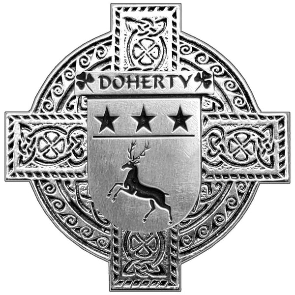 Doherty Irish Celtic Cross Round Flask 5 oz