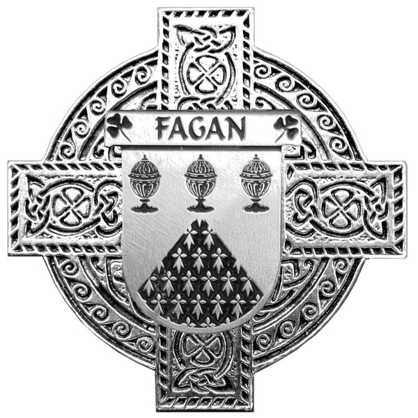 Fagan Irish Celtic Cross Round Flask 5 oz