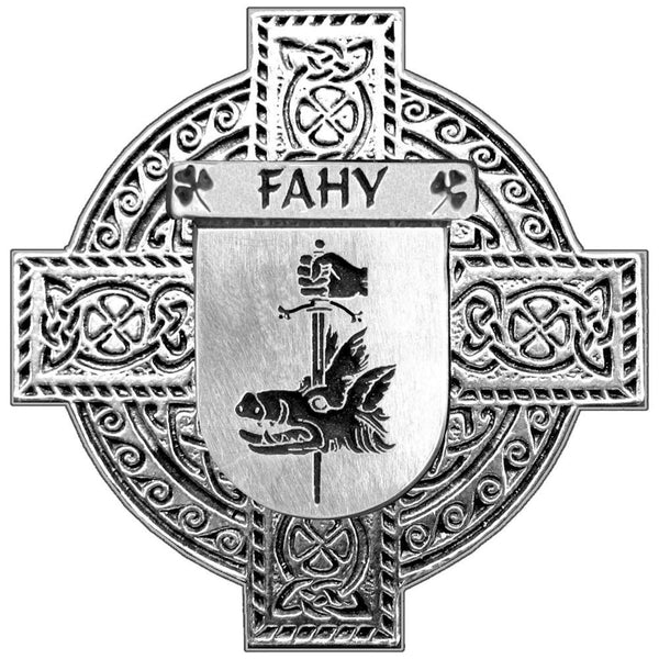 Fahy Irish Celtic Cross Round Flask 5 oz