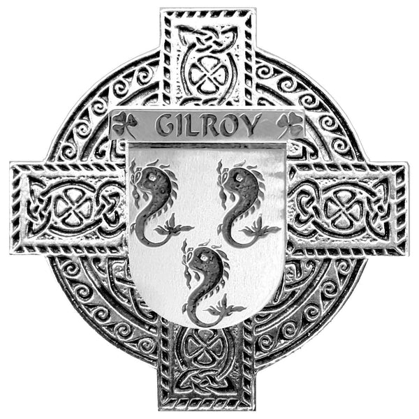 Gilroy Irish Celtic Cross Round Flask 5 oz