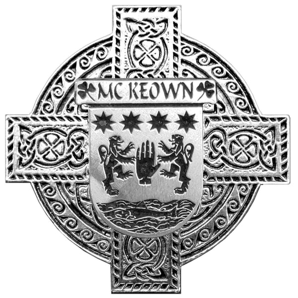 McKeown Irish Celtic Cross Round Flask 5 oz
