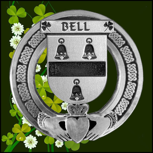 Bell Irish Claddagh Badge 8 oz. Flask Emerald, Ebony or Stainless