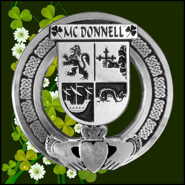McDonnell Irish Claddagh Badge 8 oz. Flask Emerald, Ebony or Stainless