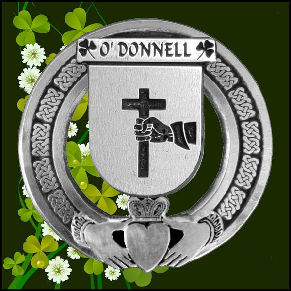 O'Donnell Irish Claddagh Badge 8 oz. Flask Emerald, Ebony or Stainless