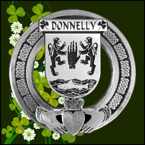 Donnelly Irish Claddagh Badge 8 oz. Flask Emerald, Ebony or Stainless