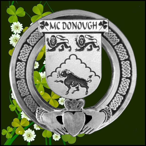 McDonough Irish Claddagh Badge 8 oz. Flask Emerald, Ebony or Stainless