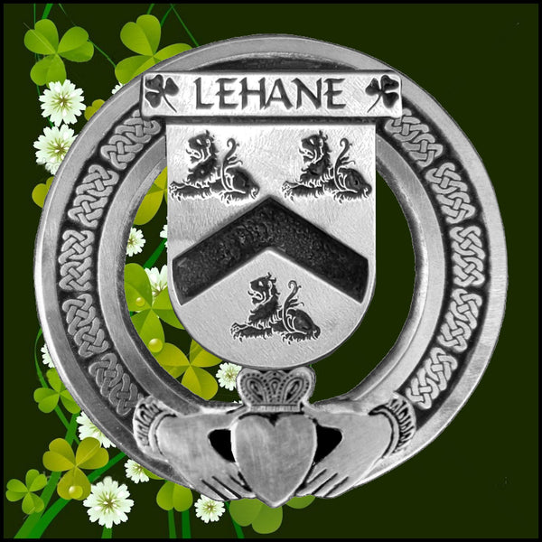 Lehane Irish Claddagh Badge 8 oz. Flask Emerald, Ebony or Stainless