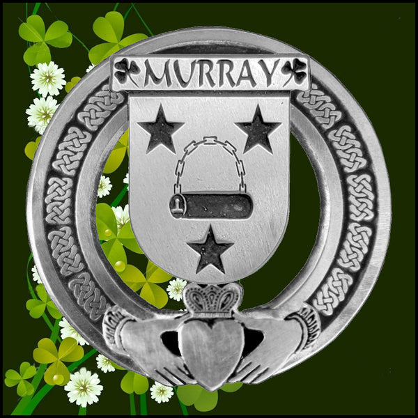Murray 2 Irish Claddagh Badge 8 oz. Flask Emerald, Ebony or Stainless