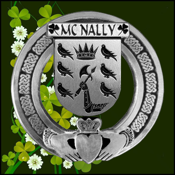 McNally Irish Claddagh Badge 8 oz. Flask Emerald, Ebony or Stainless