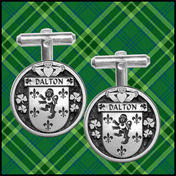 Dalton Irish Coat of Arms Disk Cufflinks