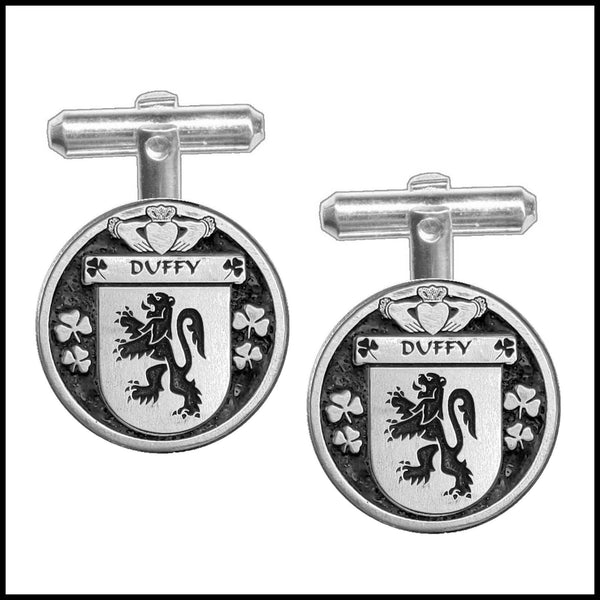 Duffy Irish Coat of Arms Disk Cufflinks