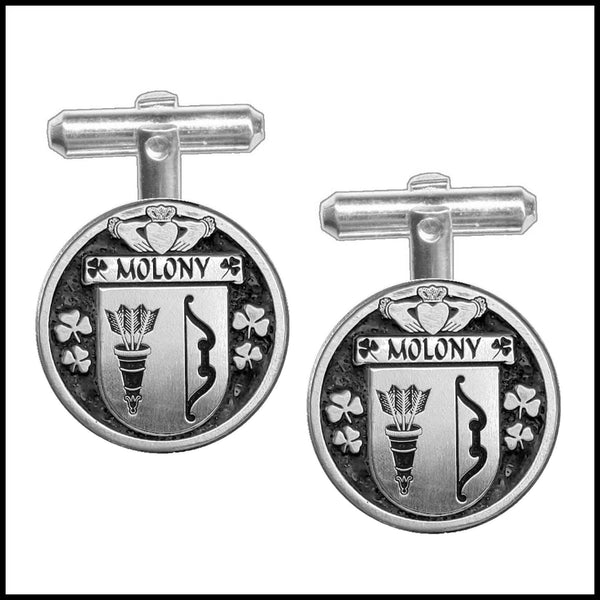 Molony Irish Coat of Arms Disk Cufflinks