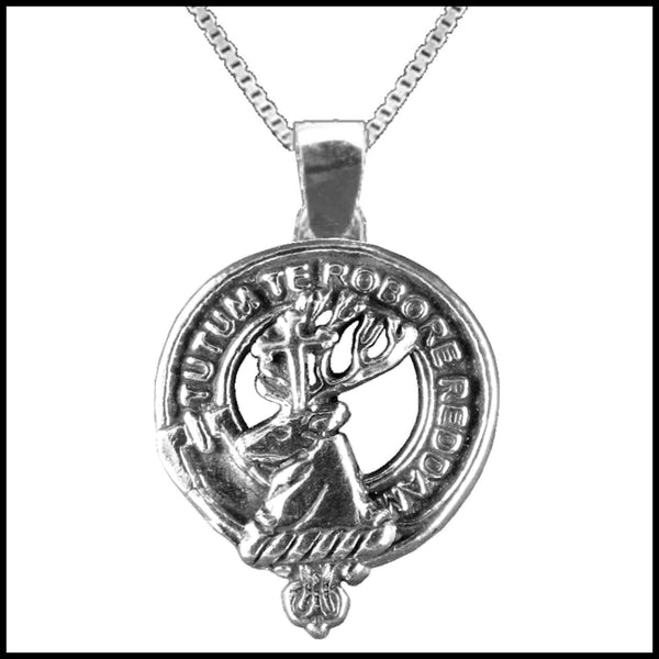 Crawford Large 1" Scottish Clan Crest Pendant - Sterling Silver