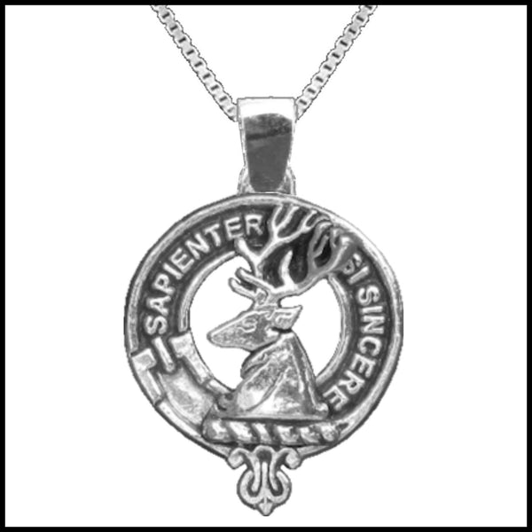 Davidson Large 1" Scottish Clan Crest Pendant - Sterling Silver