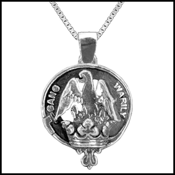 Drummond Large 1" Scottish Clan Crest Pendant - Sterling Silver