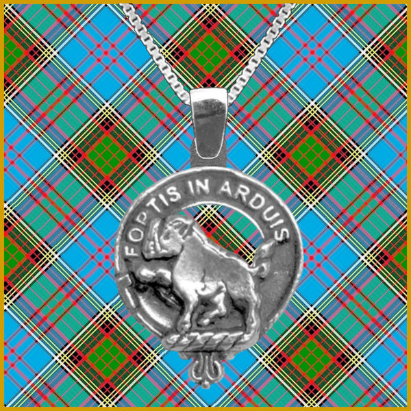 Finlay Large 1" Scottish Clan Crest Pendant - Sterling Silver