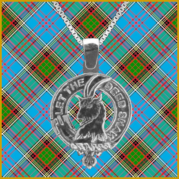 Fleming Large 1" Scottish Clan Crest Pendant - Sterling Silver