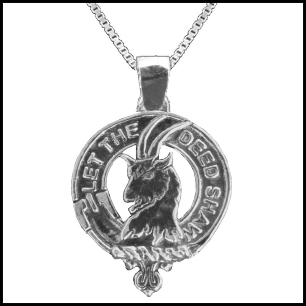 Fleming Large 1" Scottish Clan Crest Pendant - Sterling Silver