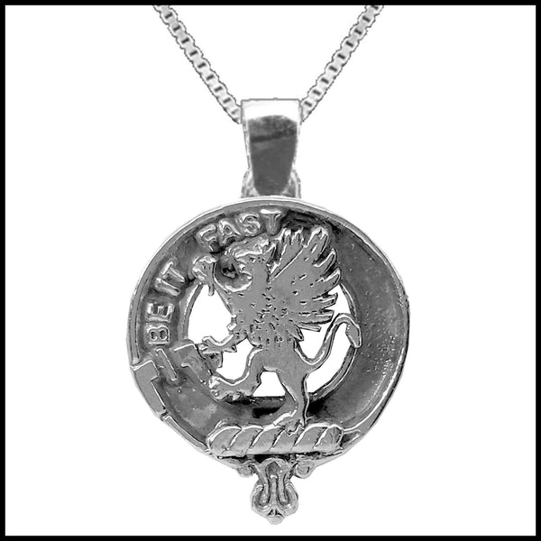 Fotheringham Large 1" Scottish Clan Crest Pendant - Sterling Silver