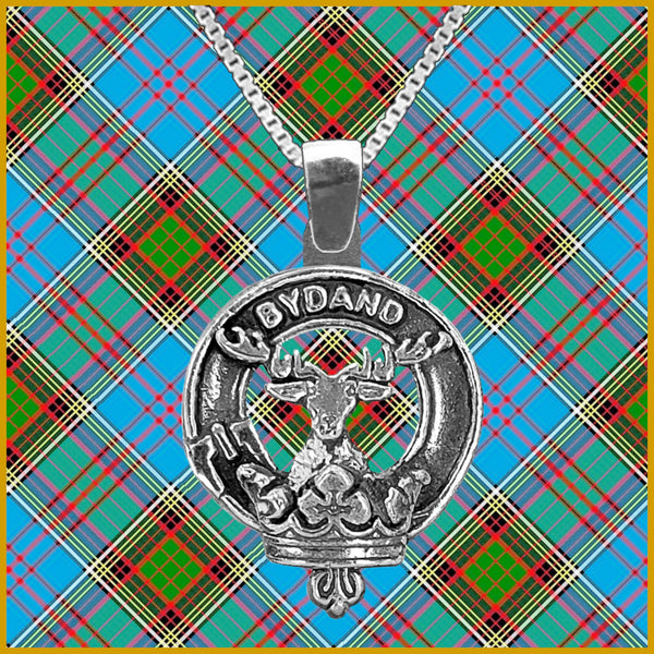 Gordon Large 1" Scottish Clan Crest Pendant - Sterling Silver