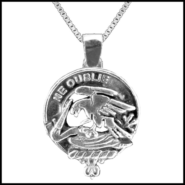 Graham Large 1" Scottish Clan Crest Pendant - Sterling Silver