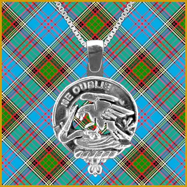 Graham Large 1" Scottish Clan Crest Pendant - Sterling Silver