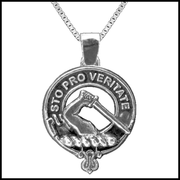Guthrie Large 1" Scottish Clan Crest Pendant - Sterling Silver