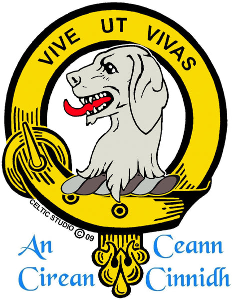 Hall Large 1" Scottish Clan Crest Pendant - Sterling Silver