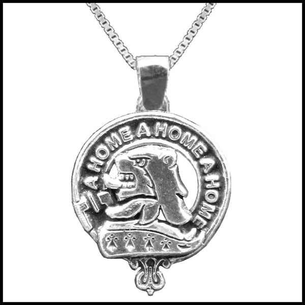 Home Large 1" Scottish Clan Crest Pendant - Sterling Silver