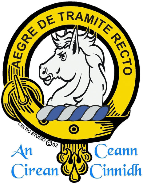 Horsburgh Large 1" Scottish Clan Crest Pendant - Sterling Silver