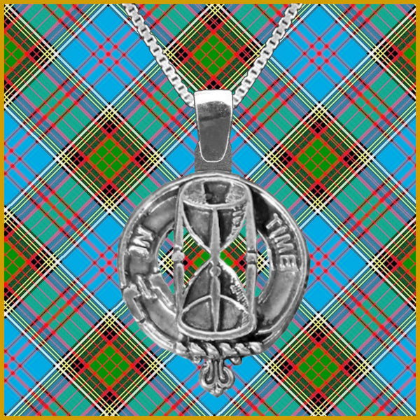 Houston Large 1" Scottish Clan Crest Pendant - Sterling Silver